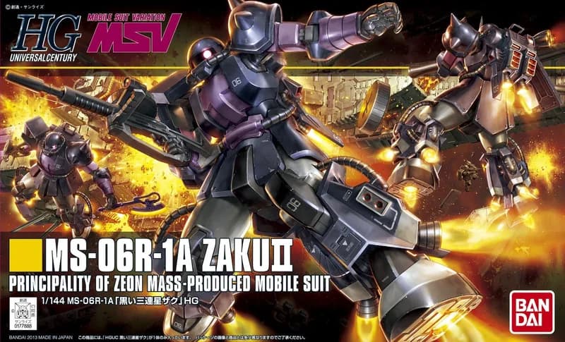 MS-06R-1A Zaku II Black Tri-Star box